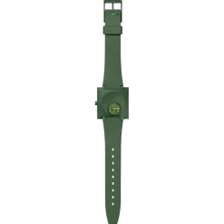 Swatch Bioceramic What if&hellip;Green? Square Dial Green Strap Watch