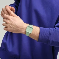 Swatch Bioceramic What If...Mint? Square Dial Green Strap Watch