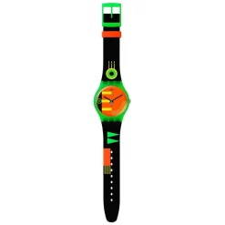 Swatch Neon Rider 41mm Multi-Coloured Dial Silicone Strap Watch
