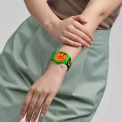 Swatch Neon Rider 41mm Multi-Coloured Dial Silicone Strap Watch
