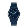 Swatch Time To Teal 34mm Blue Dial Silicone Strap Watch