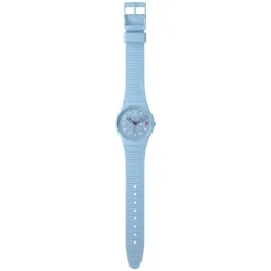Swatch Trendy Lines in The Sky 34mm Light Blue Dial Strap Watch
