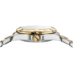 TAG Heuer Aquaracer Date 32mm MOP Dial Diamond Dots 18k Gold Plated & Steel Bracelet Watch