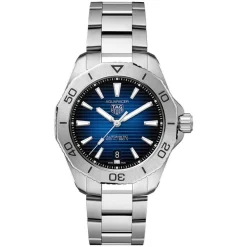 TAG Heuer Aquaracer Professional 200 Date 40mm Blue Smokey Dial Steel Bracelet Watch