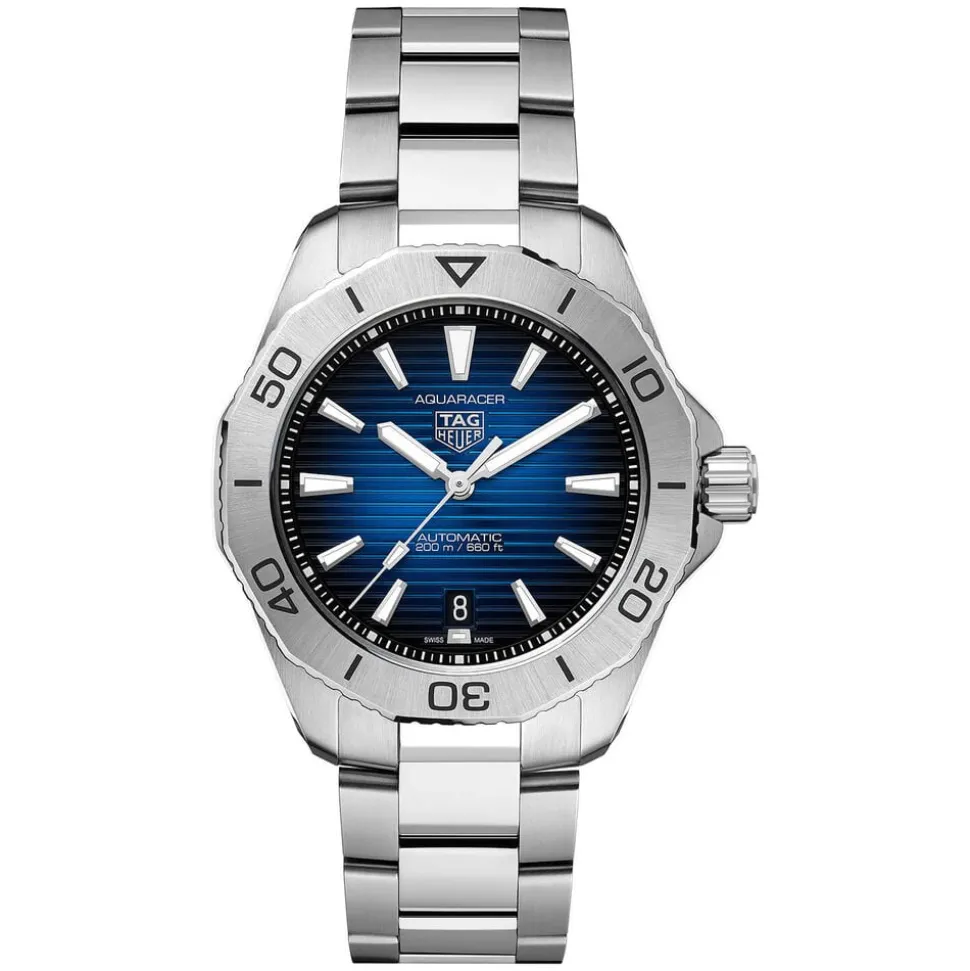 TAG Heuer Aquaracer Professional 200 Date 40mm Blue Smokey Dial Steel Bracelet Watch