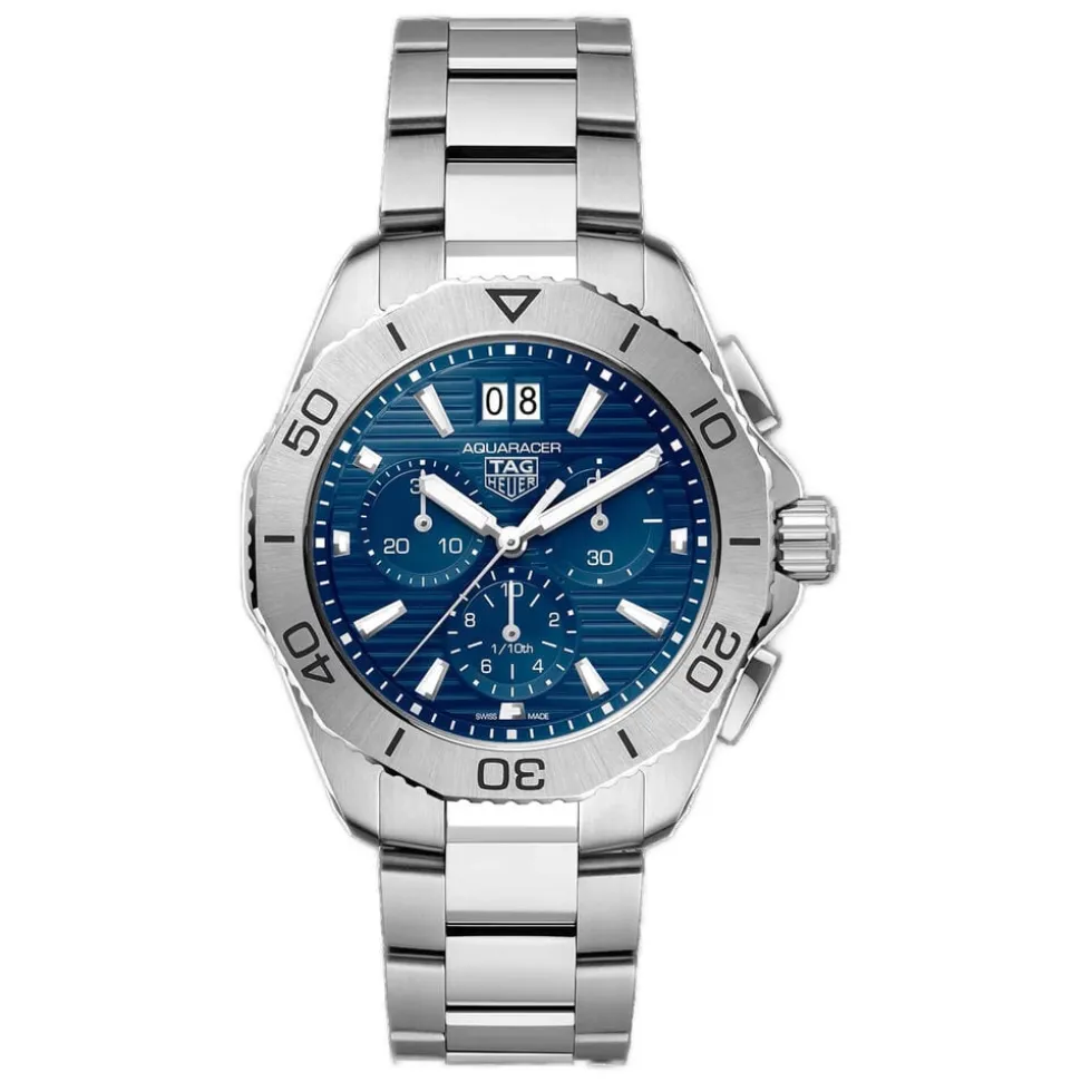 TAG Heuer Aquaracer Professional 200 Chronograph 40mm Blue Dial Stainless Steel Bracelet Watch