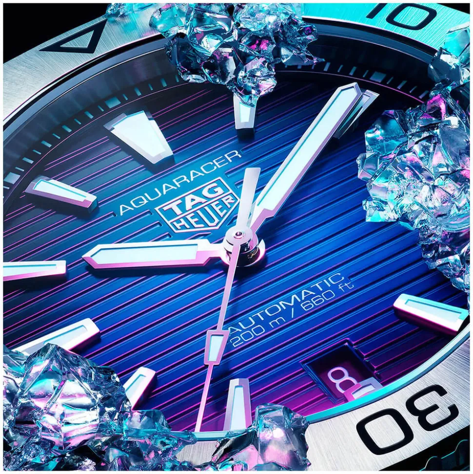 TAG Heuer Aquaracer Professional 200 Date 40mm Blue Smokey Dial Steel Bracelet Watch