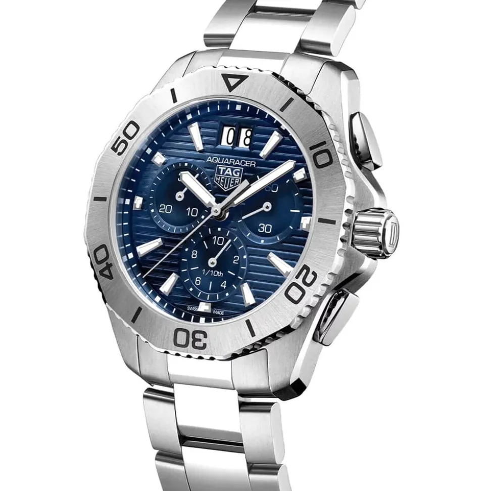 TAG Heuer Aquaracer Professional 200 Chronograph 40mm Blue Dial Stainless Steel Bracelet Watch