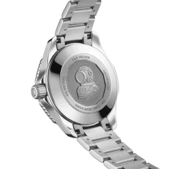 TAG Heuer Aquaracer Professional 300 Date 36mm Pink Dial Diamond Dots Rubber Strap Watch