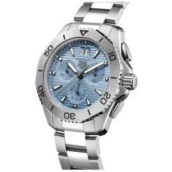 TAG Heuer Aquaracer Professional 200 Chronograph 40mm Light Blue Dial Steel Bracelet Watch
