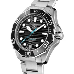 TAG Heuer Aquaracer Professional 300 Date 42mm Black Dial & Ceramic Bezel Steel Bracelet Watch