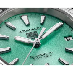 TAG Heuer Aquaracer Professional 200 Solargraph 34mm Polar Blue Dial Steel Bracelet Watch