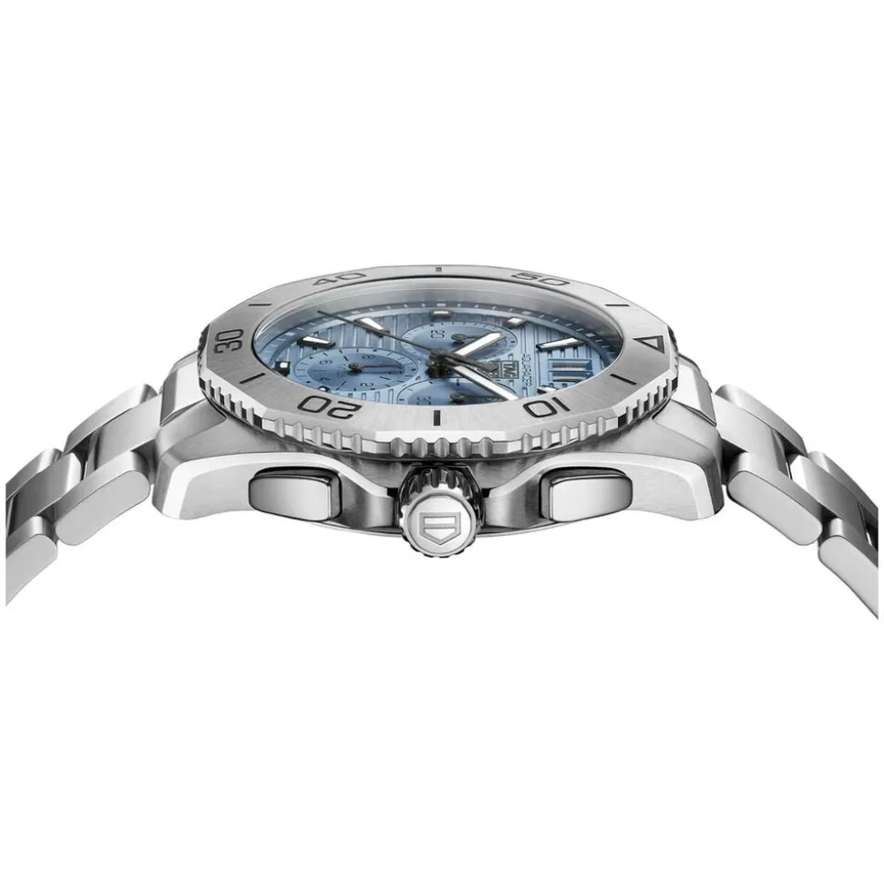 TAG Heuer Aquaracer Professional 200 Chronograph 40mm Light Blue Dial Steel Bracelet Watch