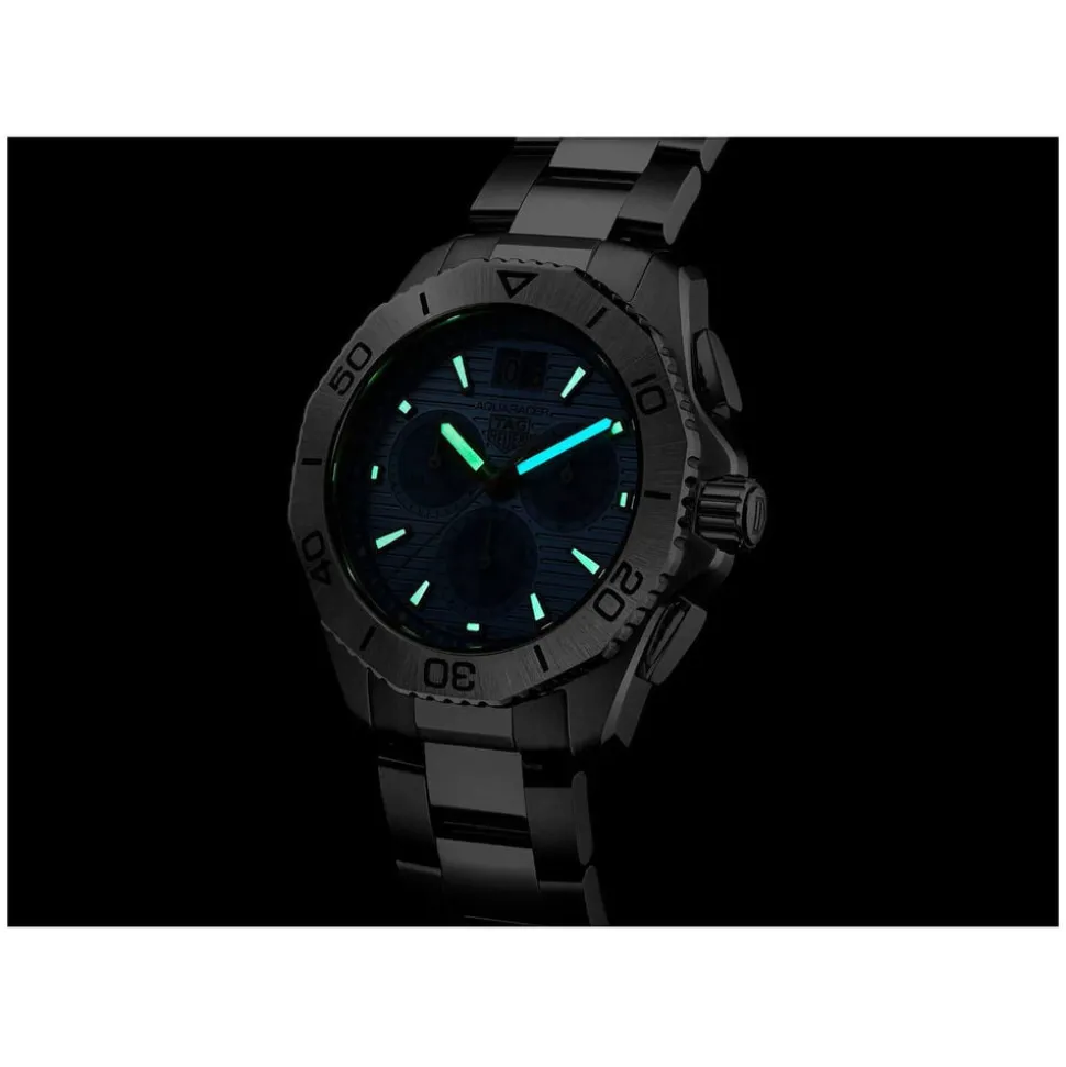 TAG Heuer Aquaracer Professional 200 Chronograph 40mm Light Blue Dial Steel Bracelet Watch