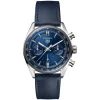 TAG Heuer Carrera Chronograph 39mm Blue Dial Leather Strap Watch