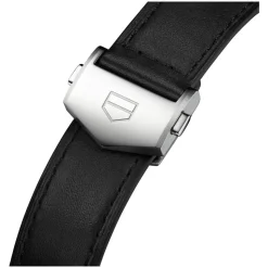 TAG Heuer Carrera Chronograph 39mm Black Dial Leather Strap Watch