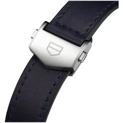 TAG Heuer Carrera Chronograph 39mm Blue Dial Leather Strap Watch