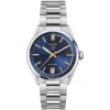 TAG Heuer Carrera Date 36mm Blue Dial Rose Gold Index Stainless Steel Bracelet Watch
