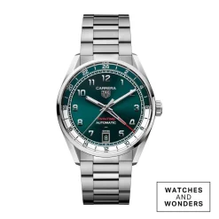 TAG Heuer Carrera Date 41mm Green Teal Dial Stainless Steel Bracelet Watch
