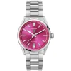 TAG Heuer Carrera Date 36mm Pink Dial Stainless Steel Bracelet Watch