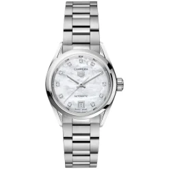 TAG Heuer Carrera Date 29mm Mother of Pearl Dial Stainless Steel Bracelet Watch