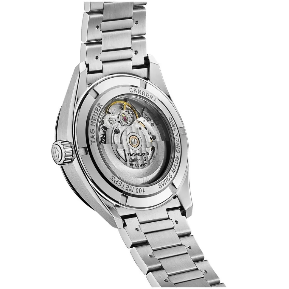 TAG Heuer Carrera Date 39mm Black Dial Stainless Steel Bracelet Watch