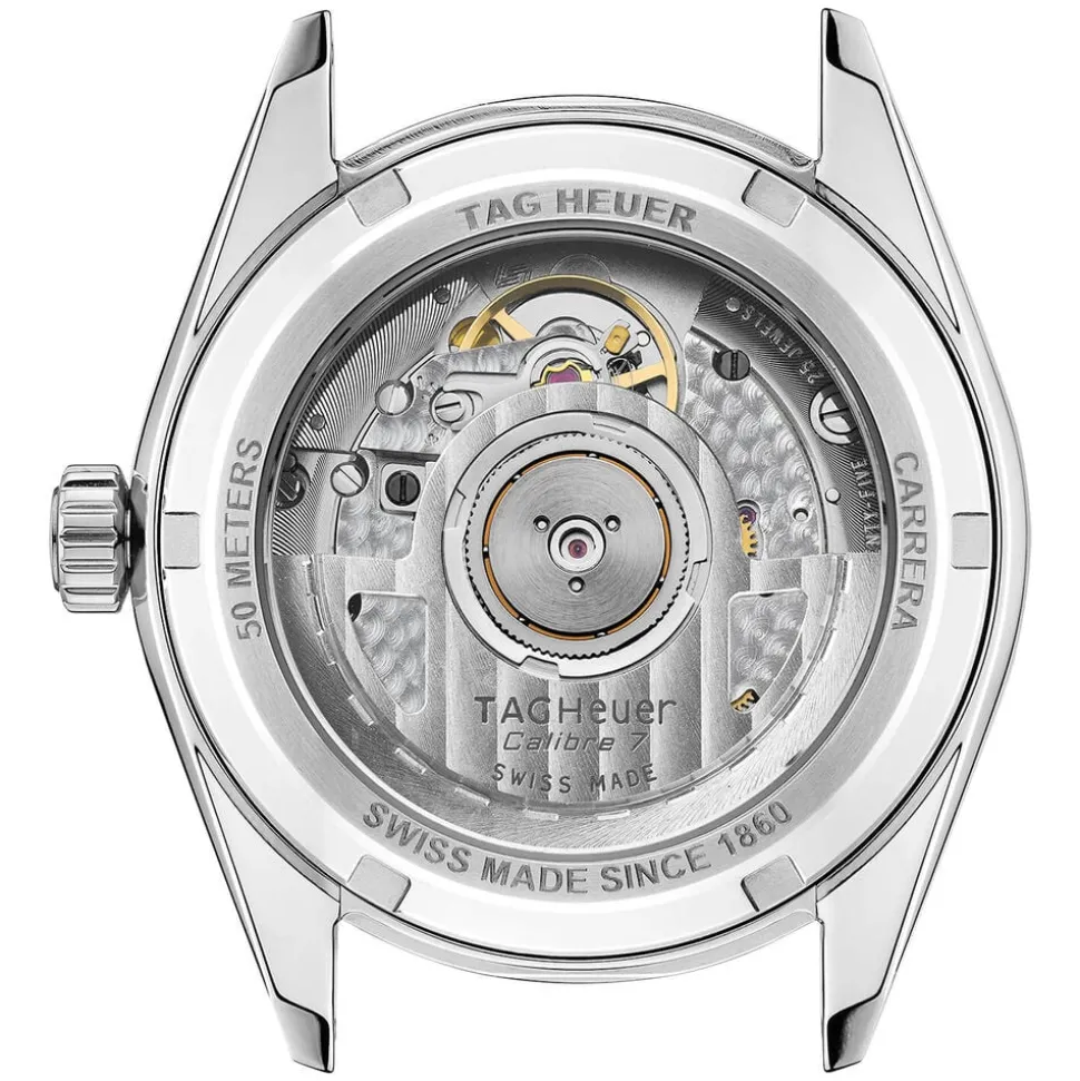 TAG Heuer Carrera Date 36mm Pink Dial Stainless Steel Bracelet Watch