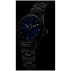 TAG Heuer Carrera Date 29mm Blue Dial Diamond Dots Stainless Steel Bracelet Watch