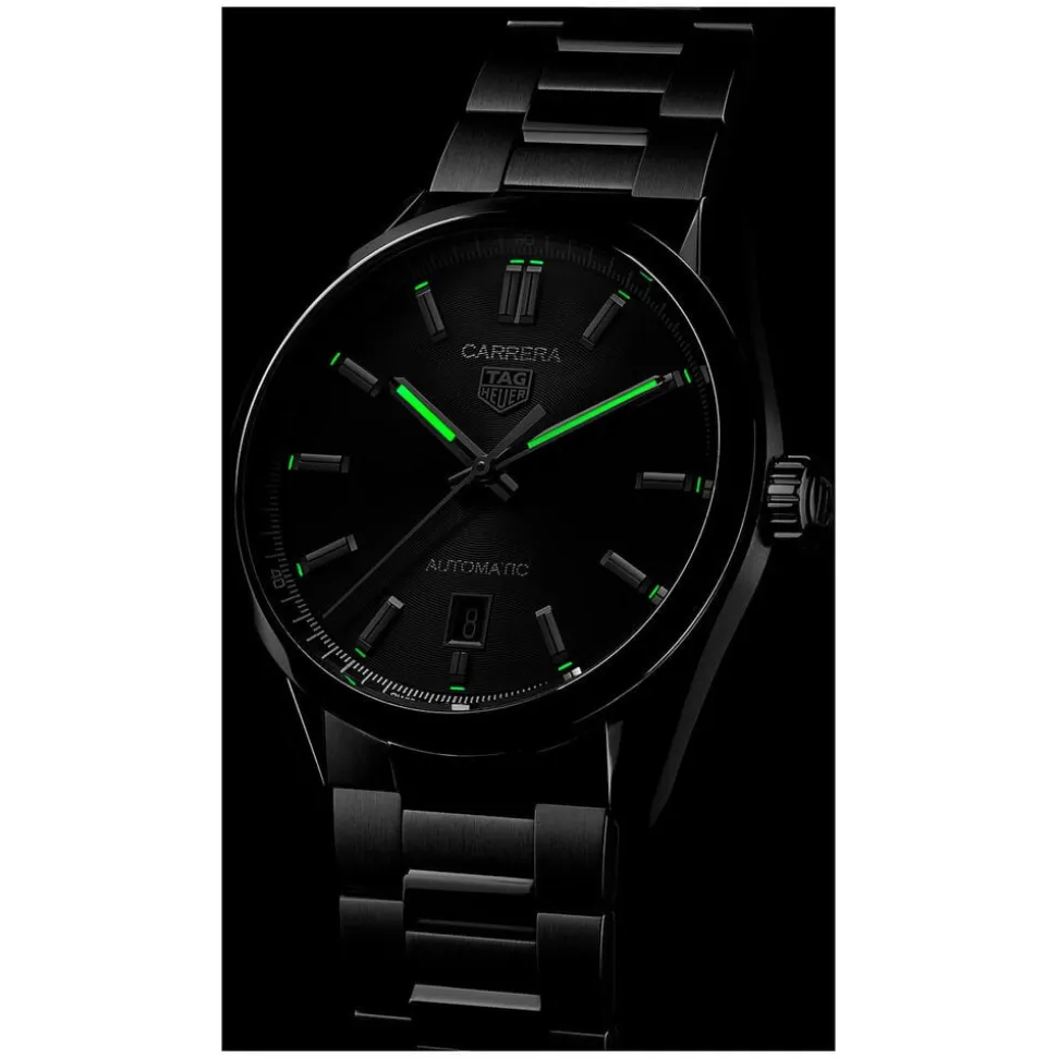 TAG Heuer Carrera Date 39mm Black Dial Stainless Steel Bracelet Watch