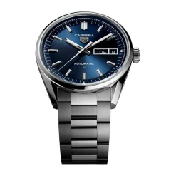 TAG Heuer Carrera Day-Date 41mm Blue Dial Stainless Steel Bracelet Watch