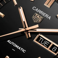 TAG Heuer Carrera Day-Date 41mm Black Dial Stainless Steel Bracelet Watch