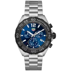 TAG Heuer Formula 1 Chronograph 43mm Blue Dial Black Bezel Stainless Steel Bracelet Watch