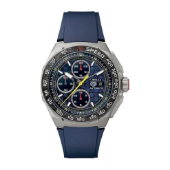 TAG Heuer Formula 1 Chronograph X Oracle Red Bull Racing 44mm Blue Dial Rubber Strap Watch