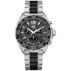TAG Heuer Formula 1 Chronograph 43mm Black Dial Ceramic & Stainless Steel Bracelet Watch