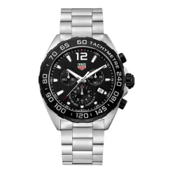 TAG Heuer Formula 1 Chronograph 43mm Black Dial Steel Bracelet Watch