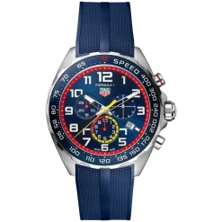 TAG Heuer Formula 1 Chronograph x Red Bull Racing 43mm Blue Dial Rubber Strap Watch