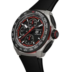 TAG Heuer Formula 1 Chronograph 44mm Black & Red Dial Black Rubber Strap Watch