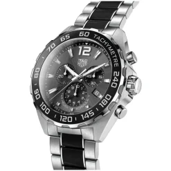 TAG Heuer Formula 1 Chronograph 43mm Black Dial Ceramic & Stainless Steel Bracelet Watch
