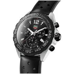 TAG Heuer Formula 1 Chronograph 43mm Black Dial Rubber Strap Watch