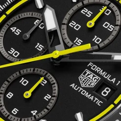 TAG Heuer Formula 1 Chronograph 44mm Black & Yellow Dial Black Rubber Strap Watch