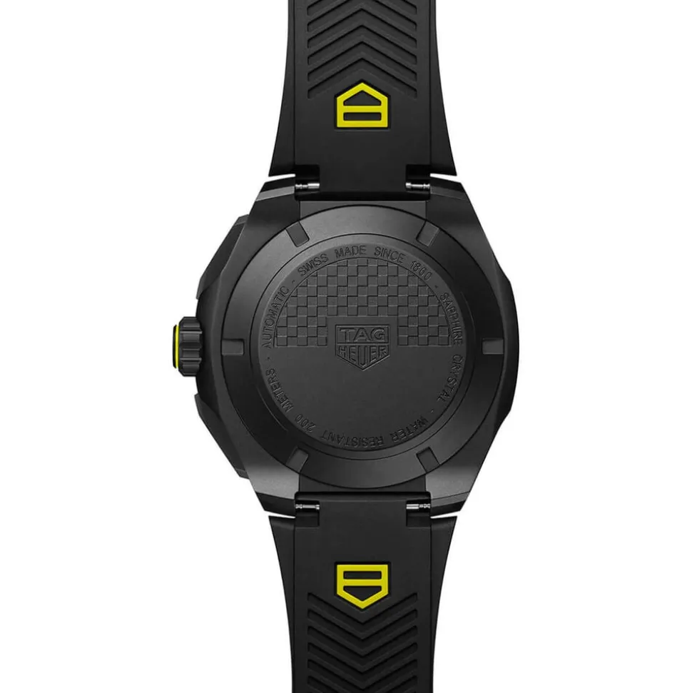 TAG Heuer Formula 1 Chronograph 44mm Black & Yellow Dial Black Rubber Strap Watch