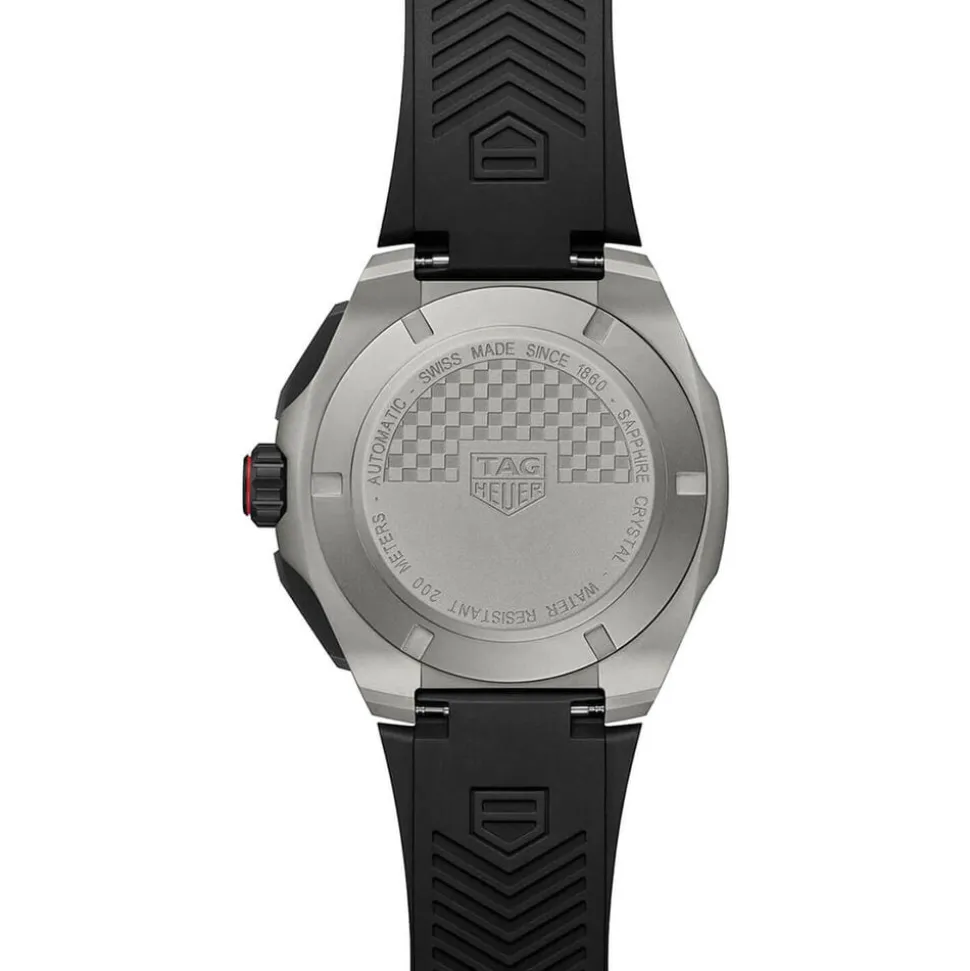 TAG Heuer Formula 1 Chronograph 44mm Black & Red Dial Black Rubber Strap Watch