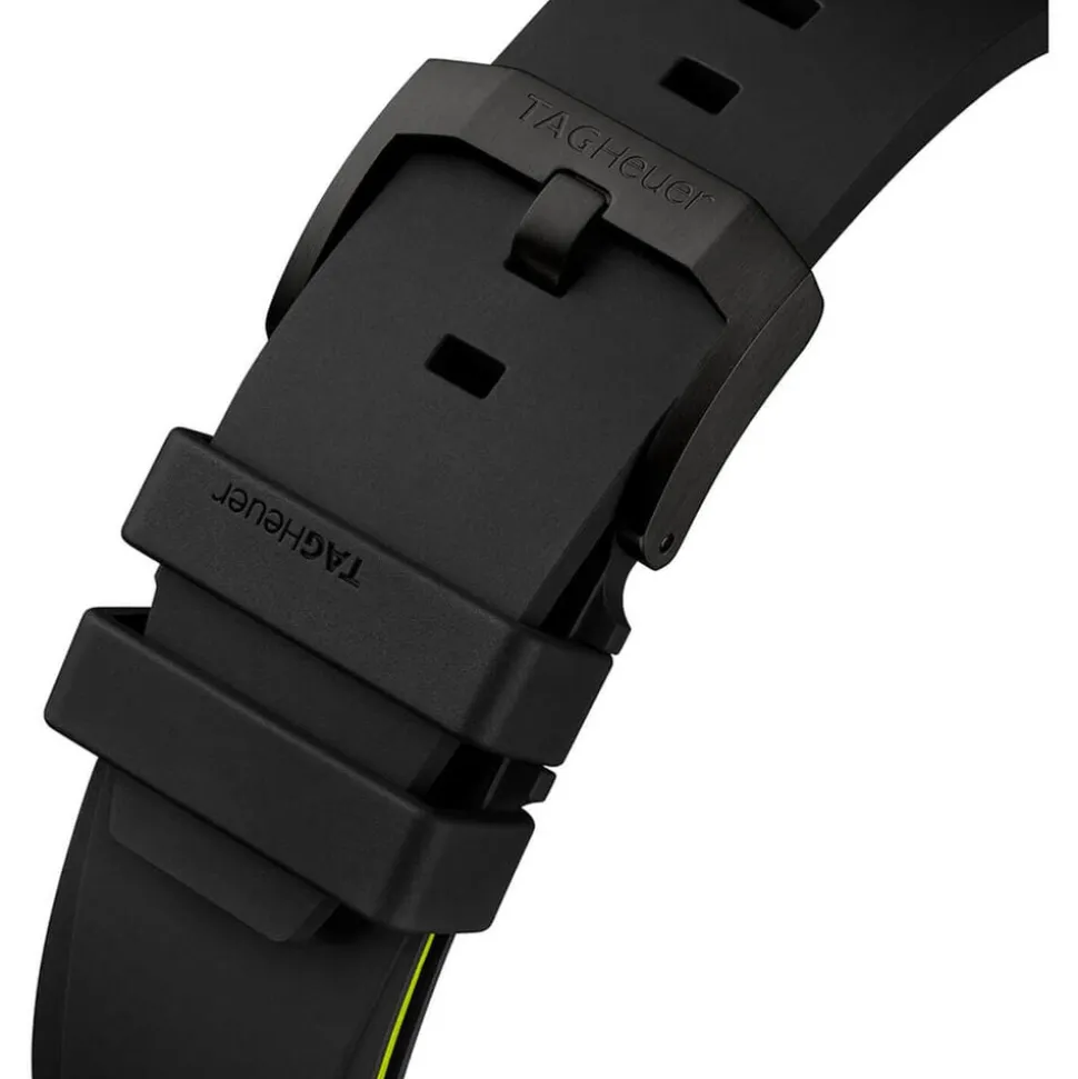 TAG Heuer Formula 1 Chronograph 44mm Black & Yellow Dial Black Rubber Strap Watch