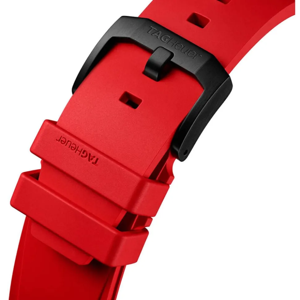 TAG Heuer Formula 1 Chronograph 44mm Black & Red Dial Red Rubber Strap Watch
