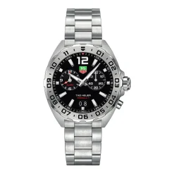 TAG Heuer Formula 1 Date 41mm Black Dial Alarm Stainless Steel Bracelet