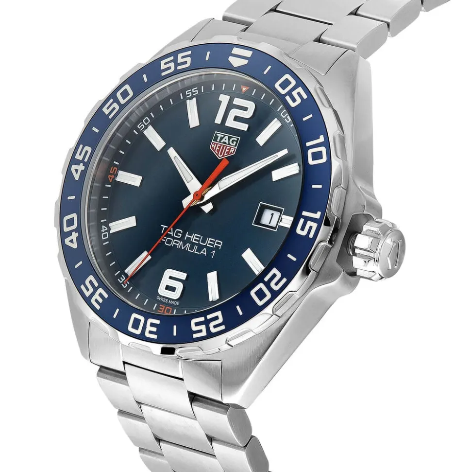 TAG Heuer Formula 1 Date 43mm Blue Dial & Bezel Stainless Steel Bracelet Watch