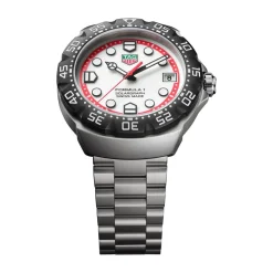 TAG Heuer Formula 1 Solargraph 38mm White Dial Black Bezel Steel Bracelet Watch