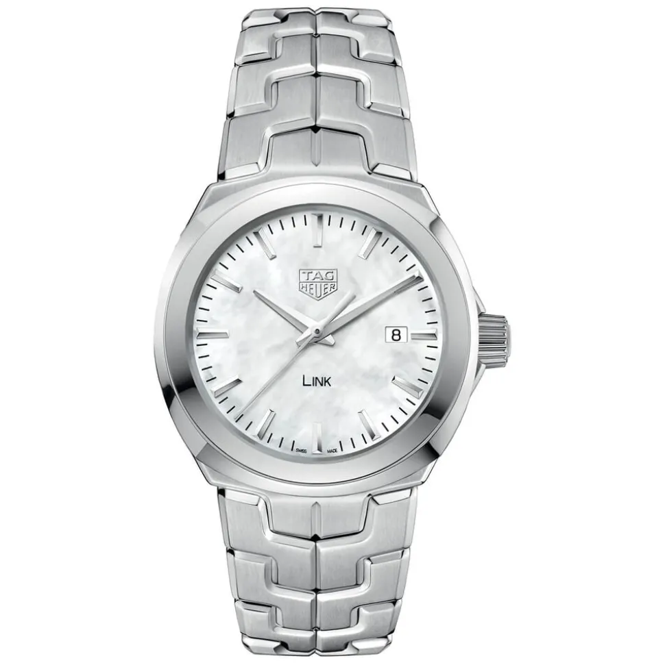 TAG Heuer Link Date 32mm Mother of Pearl Dial Stainless Steel Bracelet Watch