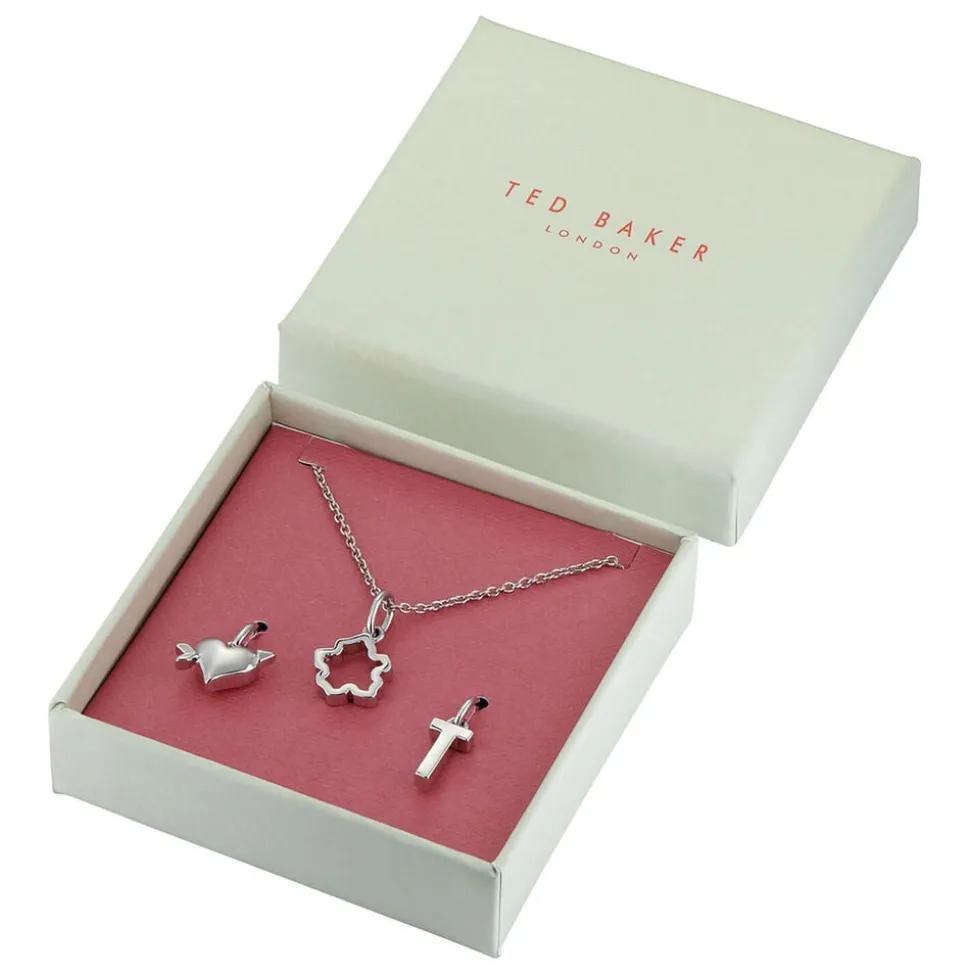 Ted Baker 3 Interchangeable Silver Tone Charms Set