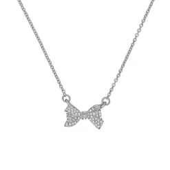 Ted Baker Barsie Crystal Bow Pendant Necklace
